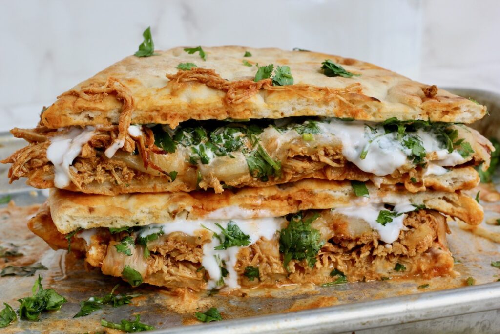 Chicken Tikka Sandwiches close up look.