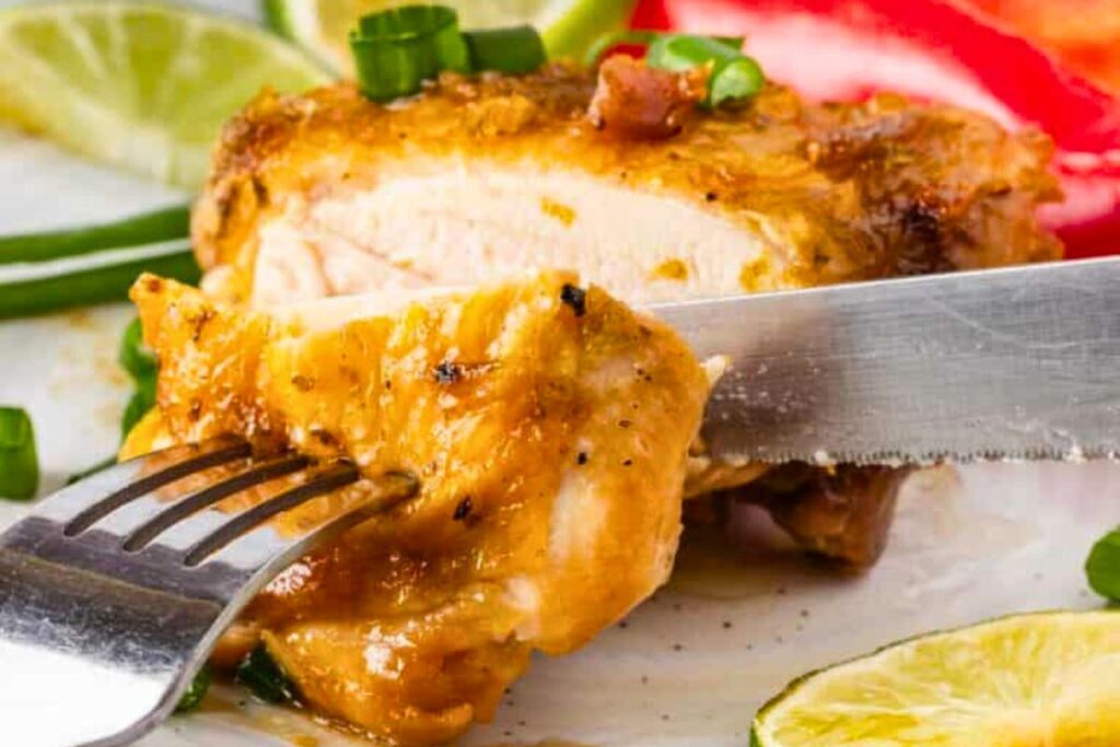 Honey Lime Pan-Roasted Chicken close up look.